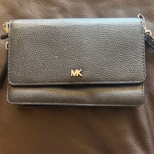 Michael Kors Pebbled Black Crossbody Bag (Used)